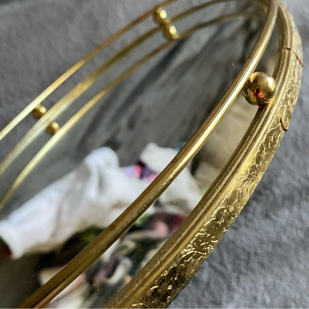 Vintage Oval Vanity Tray